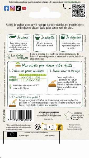 Potagères - Oignon Jaune Paille des Vertus - MEDIA_PACKAGING_VERSO